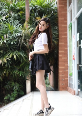 2581伞白SZ短Q【288P】黑色百褶裙可爱的邻家小姐姐套图