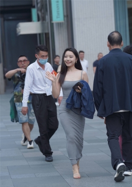 No.9461 气质灰色长Q【125P】紧身包臀裙长腿美女套图